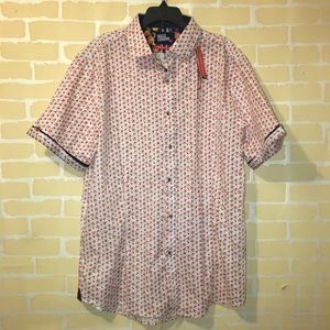 Billy London button up dress shirt floral xl NWT